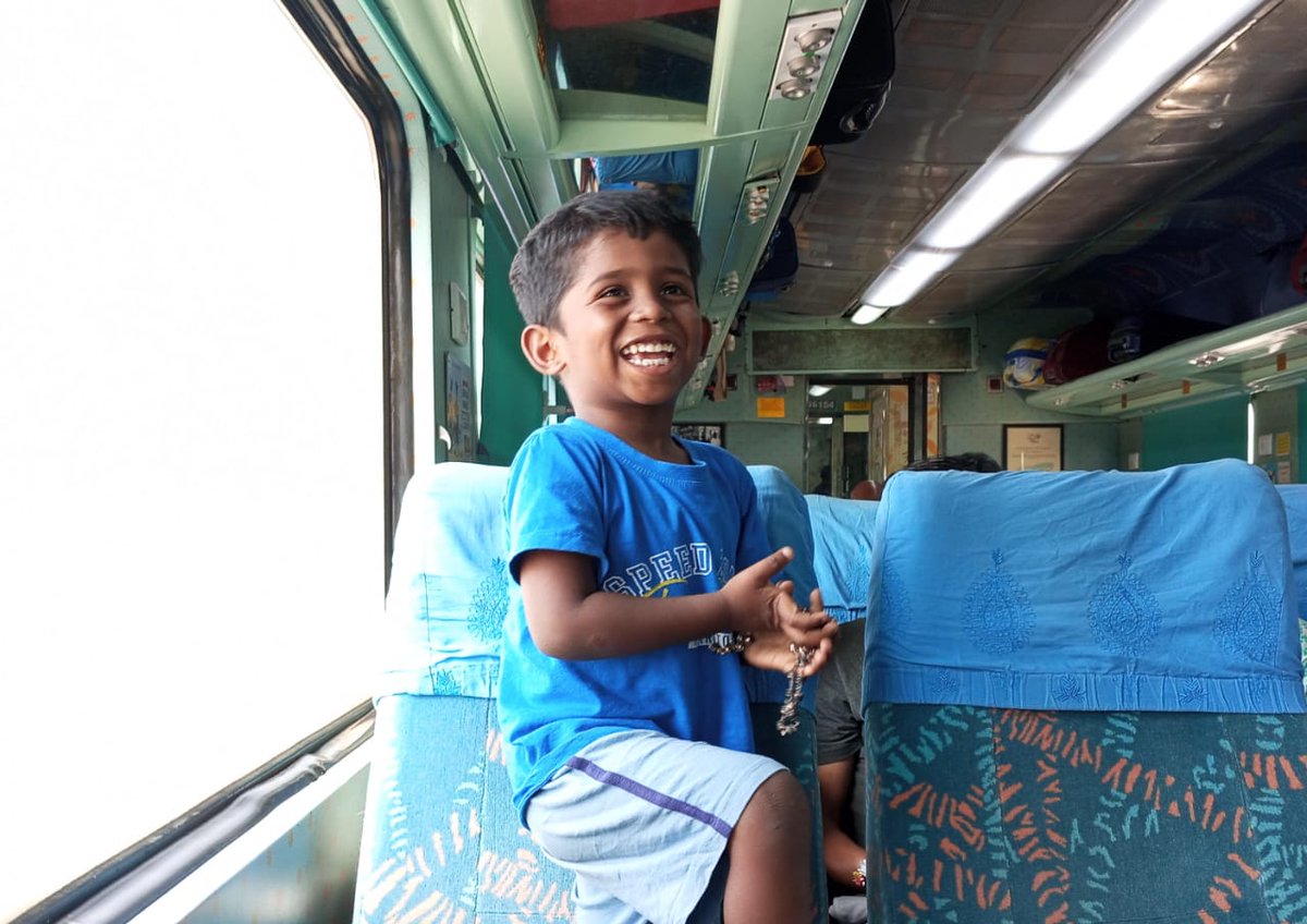 Little Ezhilan's grand #journey on the #Shatabdi Express! 🚂💨

From #Chennai to #Coimbatore, he's soaking in every moment of his summer #holiday journey with pure joy and excitement! ☀✨ 

#TrainAdventures #SummerFun #FamilyTime #SouthernRailway