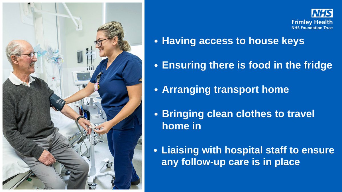 Our hospitals are very busy. Please only attend A&E with a serious injury or life-threatening illness. If it’s less urgent, consider going to a GP, minor injury unit, pharmacy or 111.nhs.uk. If you have a loved one being discharged from hospital, you can help by…
