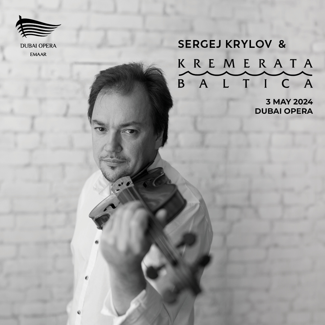 Join us for an evening of classical elegance as renowned violinist Sergey Krylov joins forces with Kremerata Baltica on 3 May 2024, at 8 PM.