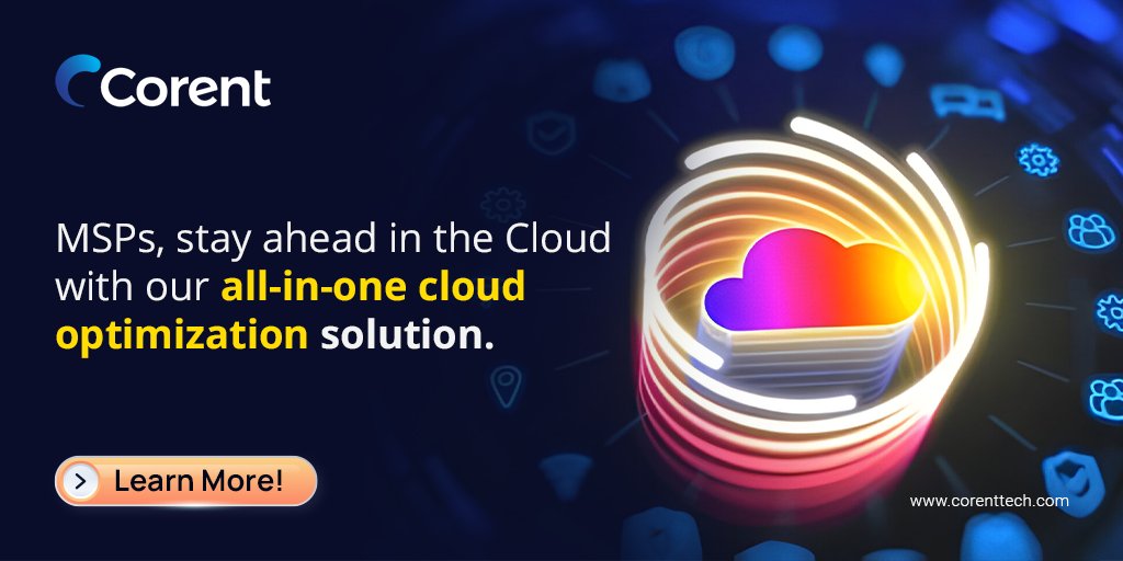 Rebrand our all-in-one Cloud Optimization solution as your own!

To read more: corenttech.com/blog/index.php…

#CloudManagement #CloudCosts #CloudSolutions #ManagedServiceProvider #CloudOptimization #ComPaaS #CloudStrategy