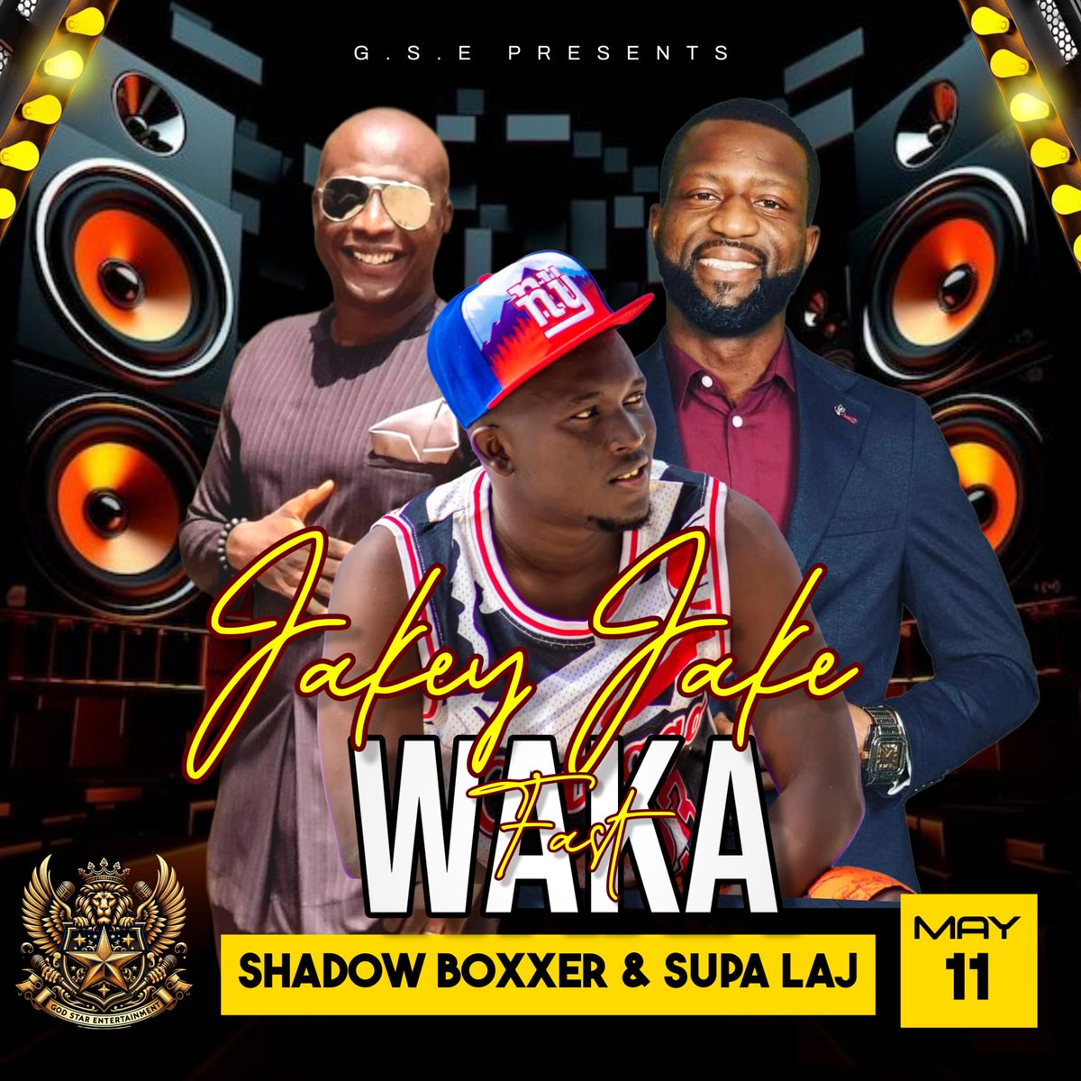 'Waka Fast,' a track by Jakey Jake featuring Shadow Boxxer & SuperLaj, will be released on May 11th.

#SaloneX #NewMusicAlert
