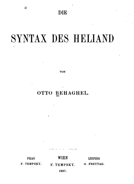 #OTD 170 years ago, Otto Behaghel (1854-1936) was born 🥳 Expert on (Middle High) German syntax who is perhaps best known for having formulated the so-called four Behaghel’s Laws. These describe the basic principles of word order within a sentence.

#LinguisticBirthdays #Histlx