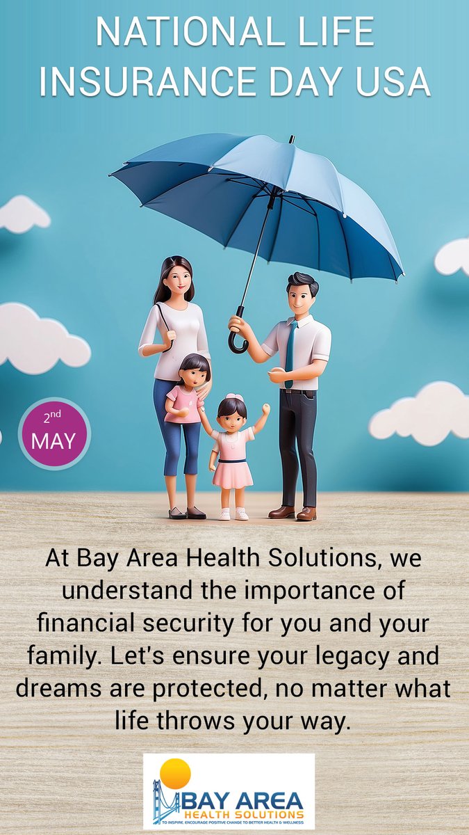 Today, we celebrate the gift of protection and peace of mind. Life insurance isn't just about planning for the future; it's about safeguarding the ones you love.

#NationalLifeInsuranceDay #ProtectWhatMatters #BayAreaHealthSolutions