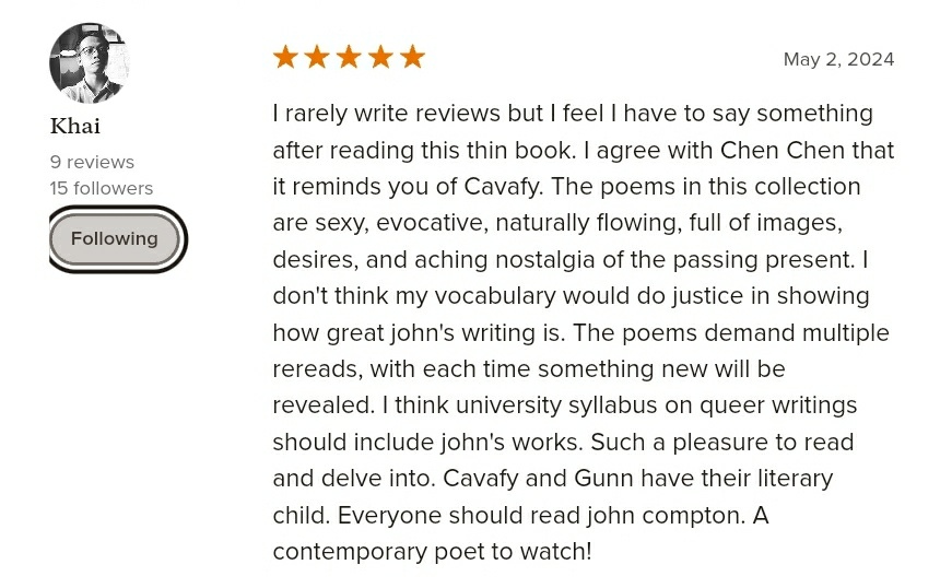 oh what a beautiful 5 star review for my book 'the castration of a minor god' published by: @GhostCityPress — it gave me goosebumps and tears of happiness. i am immensely thankful. ghostcitypress.com/bookstore/the-…