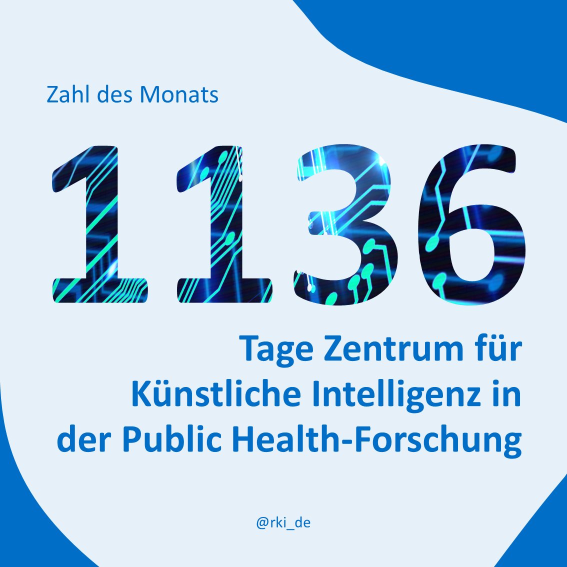 Das Zentrum für Künstliche Intelligenz in der Public Health-Forschung treibt die #KI-Forschung am #RKI voran. Es ermöglicht neue Erkenntnisse und trägt dazu bei, Krankheiten besser zu verstehen, Epidemien vorzubeugen und effektiver zu bekämpfen. 🔗rki.de/zahldesmonats