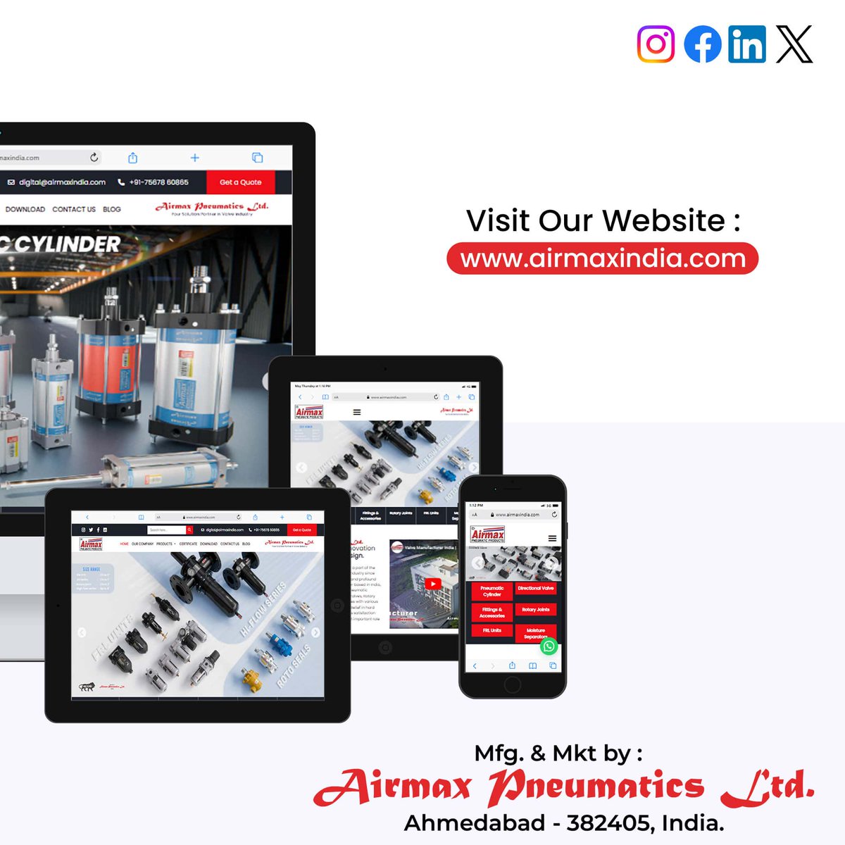 🚀 Exciting news alert: Our newly redesigned website has officially launched! 🎉 Come in and explore the fresh look and improved features!

#airmaxpneumatics #Website #Launch #FreshLook #RedesignedWebsite #Improved #Features #Explore #Site #Manufacturer #Exporter #Technology