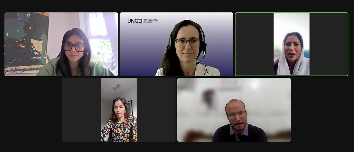 ✨Our panelists talking about the impact of female school leaders on educational outcomes. Watch live: bit.ly/4a0GZog @ElineVersluys @SisterZeph @francomosso @veronicacabezas @AashtiZaidiHai
