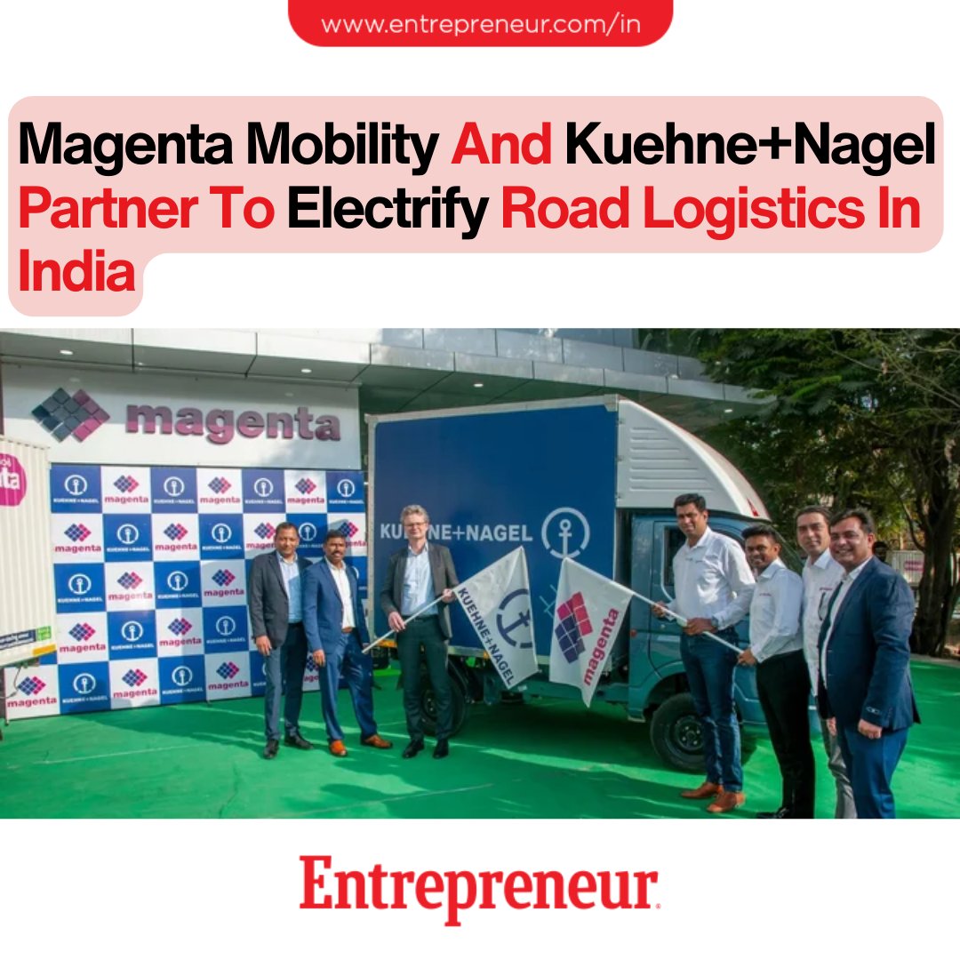 Magenta Mobility And Kuehne+Nagel Partner To Electrify Road Logistics In India

Read: ow.ly/Ri7x50RuFvX  

#LogisticsSustainability #GreenFreight #CleanerLogistics #SustainableTransportation #ElectricVehicleSolutions #LogisticsInnovation #EnvironmentalPartnership