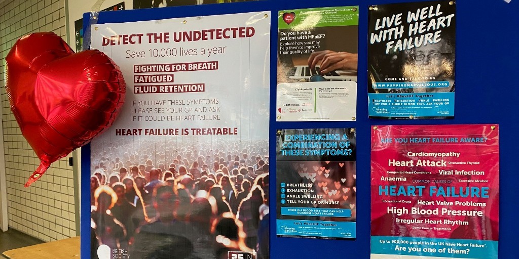 Come along before 4pm today for free blood pressure and pulse rate checks, and get advice on heart failure symptoms from our team. 👉 Birdsong Corridor at St Thomas’. #HeartFailureAwarenessWeek