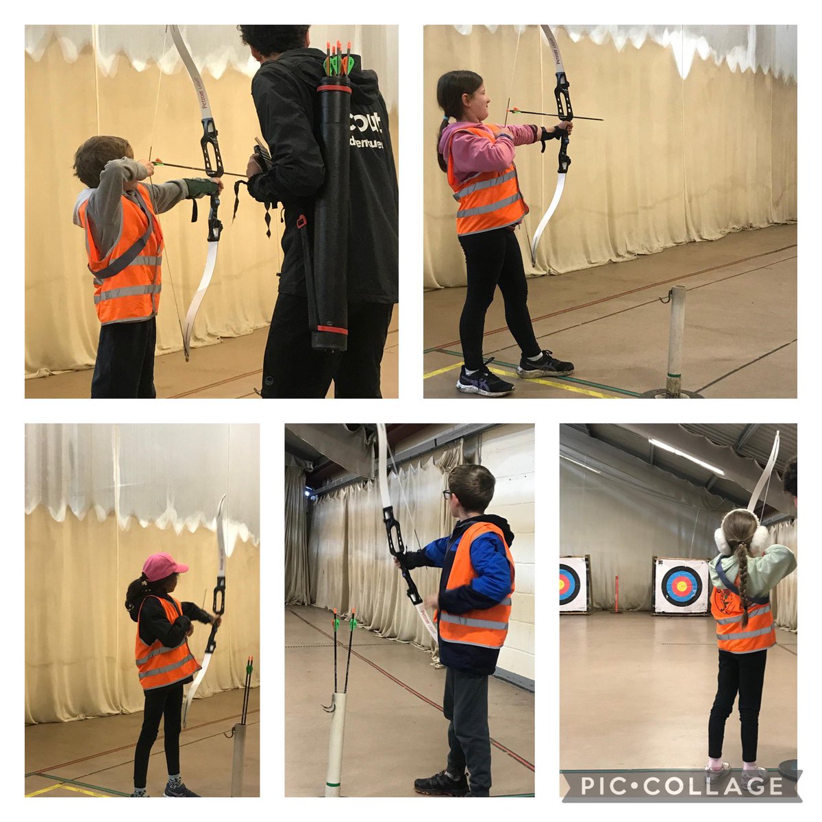 More photos from the fun @scoutadventures for Y4, indoor archery, outdoor climbing and crate stacking.