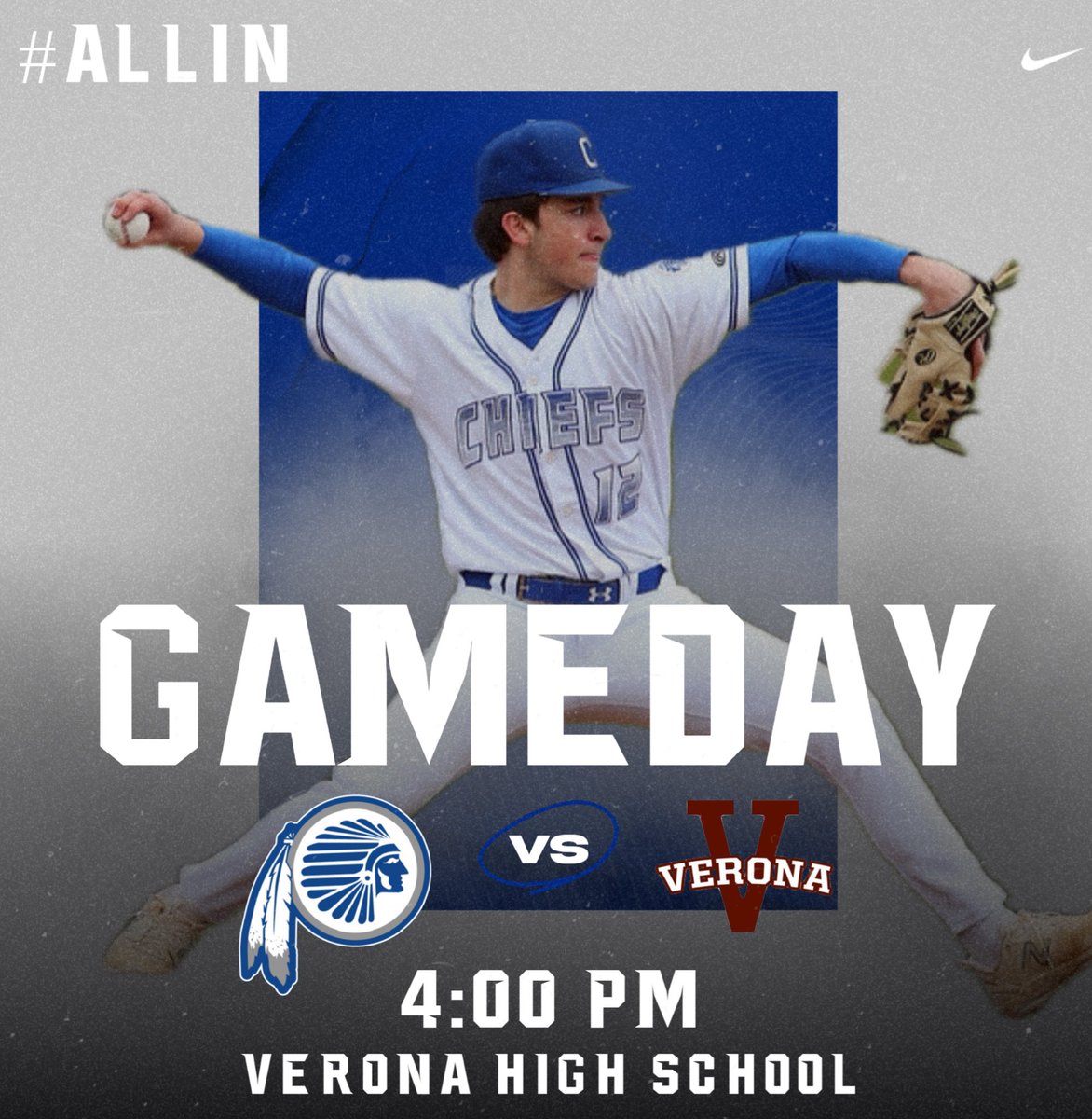 GAME DAY!!

🆚 Verona
📍 Verona High School
⏰ 4:00 pm

We get a chance to go out and compete. Today is a great day for baseball! #CaldwellBaseball #NJBaseball #HomeGrown #TheBoysAreBack #ALLIN #HardworkForHardware