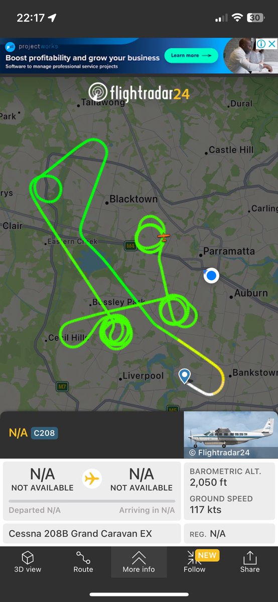 @flightradar24 Meanwhile in Sydney I’ve never seen this, what is it doing ?