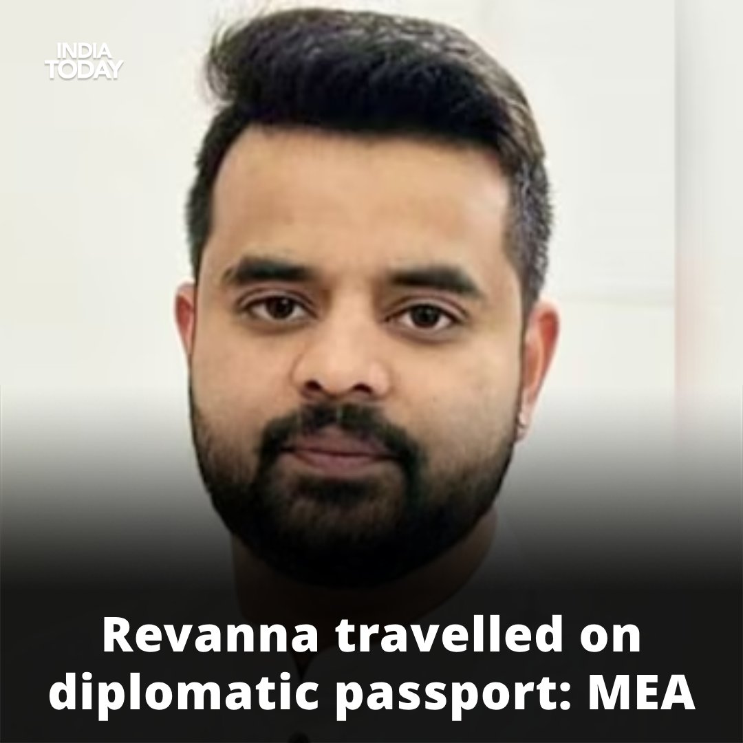 The Ministry of External Affairs on Thursday said that Karnataka MP #PrajwalRevanna, who is facing probe on allegations of sexual abuse, did not seek political clearance for his Germany trip as he is a diplomatic passport holder. MEA spokesperson Randhir Jaiswal (@MEAIndia)…