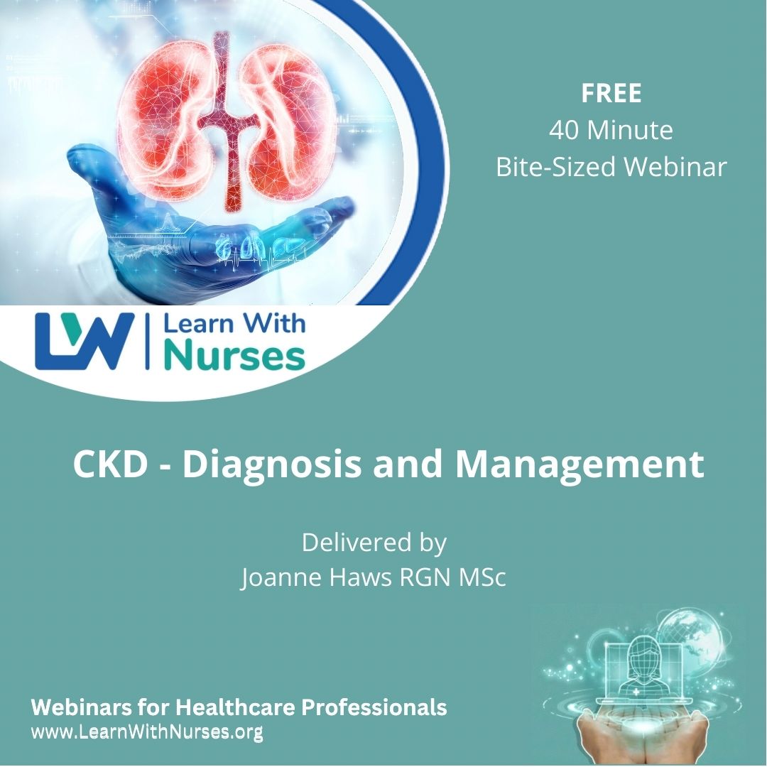 🗓️10.5.24⏰1pm
🫀#CKD
📢@jojohaws
🩺Open to all #HCPs
🎓Certificates via @MedAllApp 
🆓learnwithnurses.org/event/ckd-diag…
#CardioTwitter #ChronicKidneyDisease #RenalTwitter
@WeNurses @WeStudentNurse @WeAHP @Gpnsnn 
@WeGPNs @WeCommNurses @SmartHealth_UK