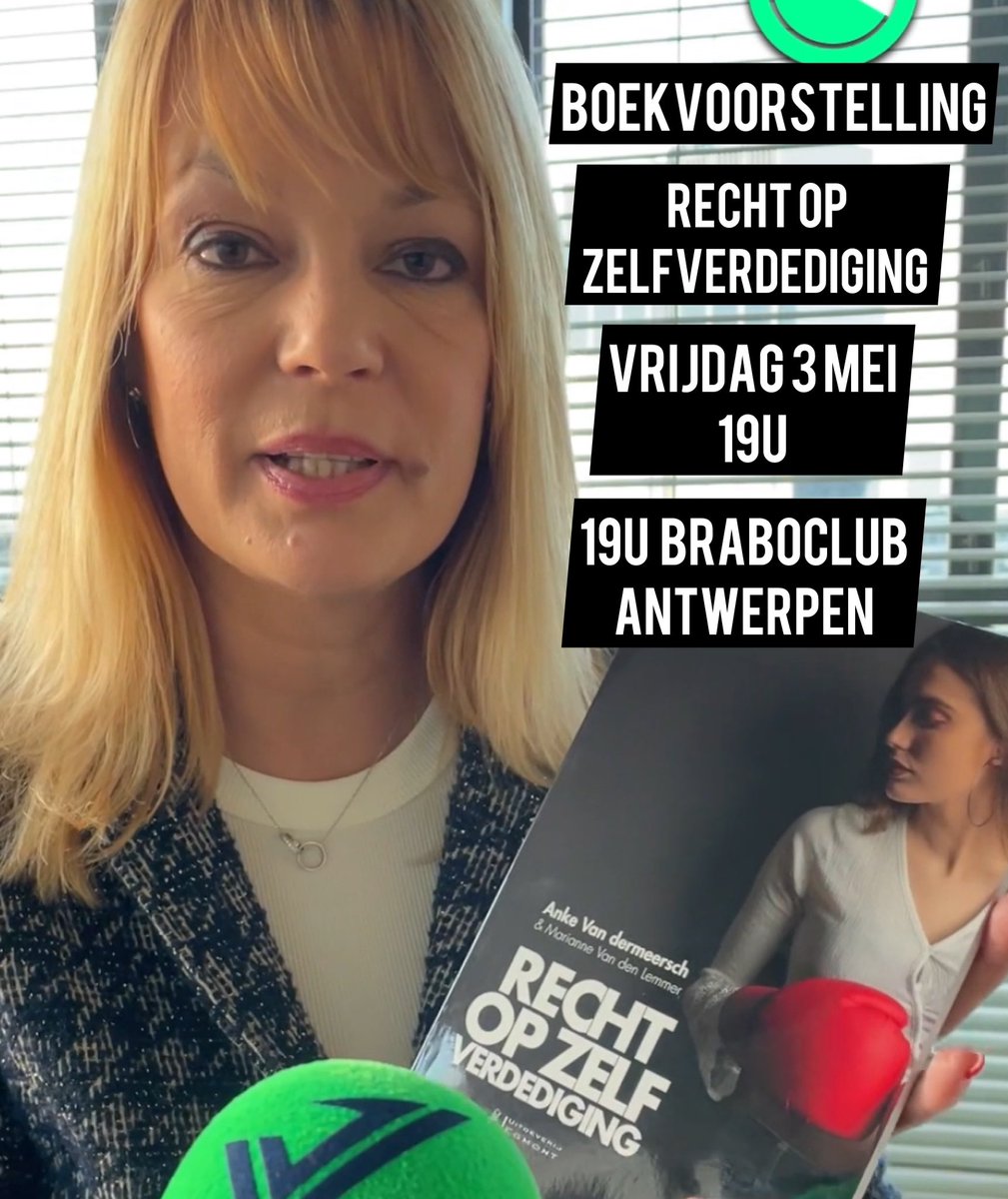 Morgen stelt Vlaams volksvertegenwoordiger Anke Van dermeersch om 19u haar nieuw boek ‘Recht op Zelfverdediging’ voor in de Brabobar (Amerikalei 98) in #Antwerpen. De bar is open vanaf 17u! Iedereen welkom!