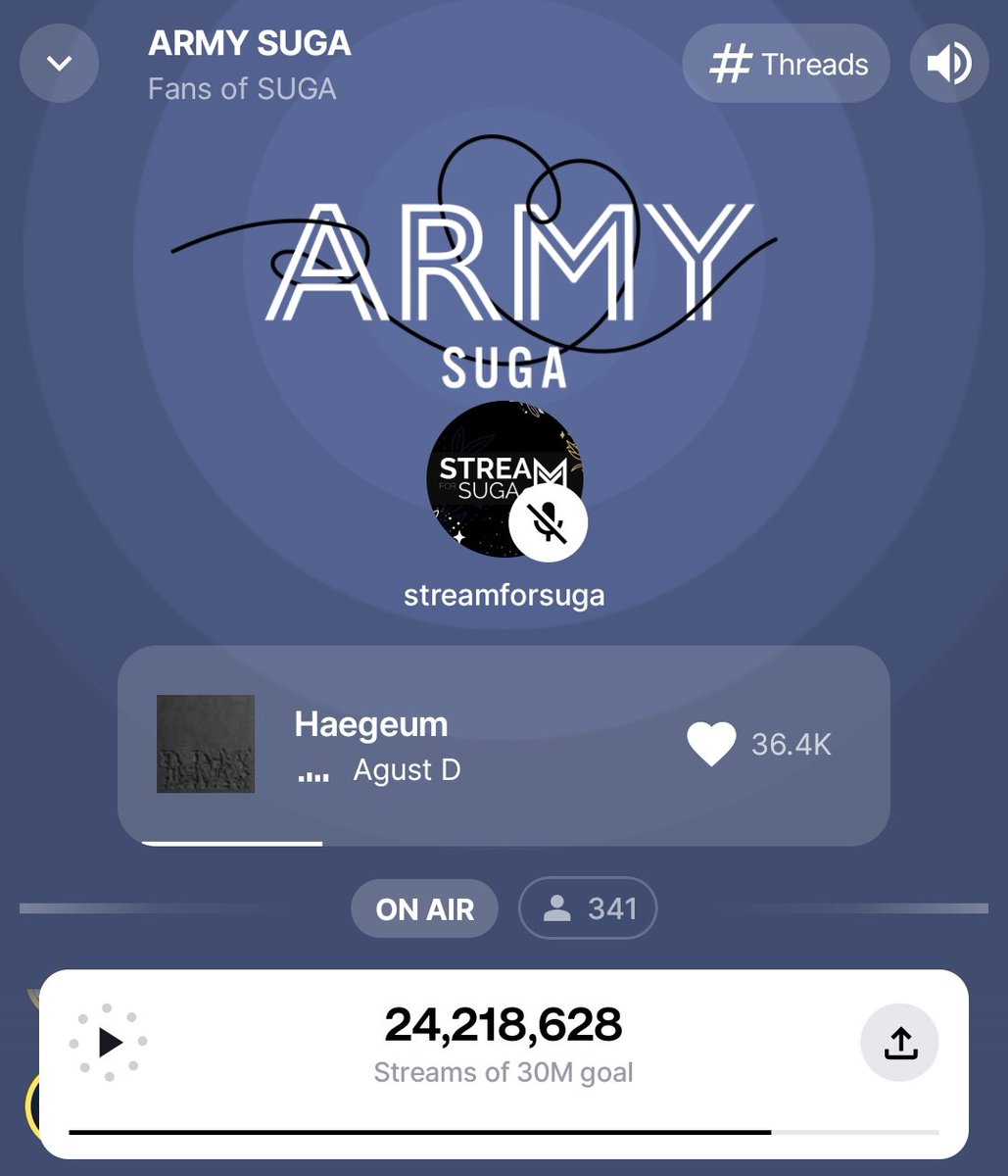 📢 Join the @STATIONHEAD party. Let's boost Yoongi's streams together! 💪🔥 🎧: stationhead.com/streamforsuga STREAM FOR YOONGI #D2To1BILLION #DDAYTo1BILLION #AgustD #SUGA #슈가 #BTSSUGA