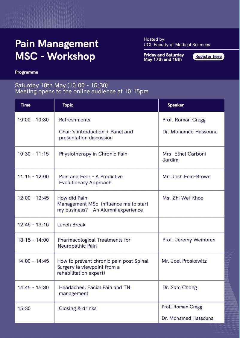 UCL Pain Management MSc tweet media