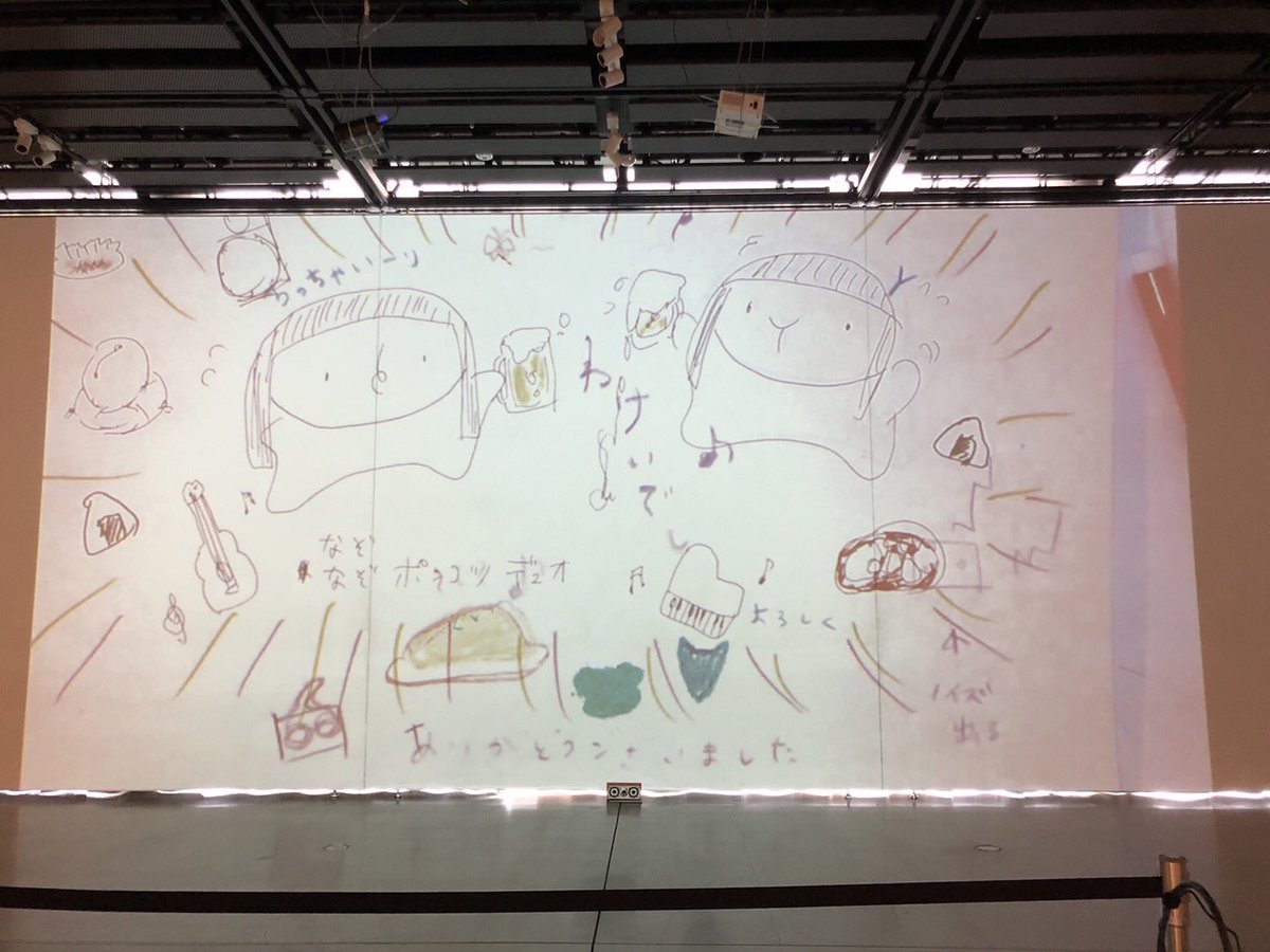 本日の わけいでし活動
いーりー9割色々描いて、わたし1割ぽやぽやした飾りを描いて、プロジェクターで合作にする体験してきた
お知り合いの展示を観に行ったらやらせていただけました◎

instagram.com/p/C6cL6UpyXgx/…