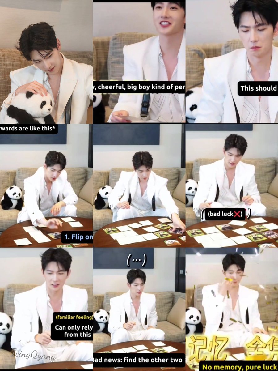 icingquinyang2's tweet photo. #PandaGames #YangYang杨洋 plays a match the cards solitaire game with a time challenge. Here's #screenshots that ooze of #cutenessoverload 1of3 https://t.co/jf3MOCUftA