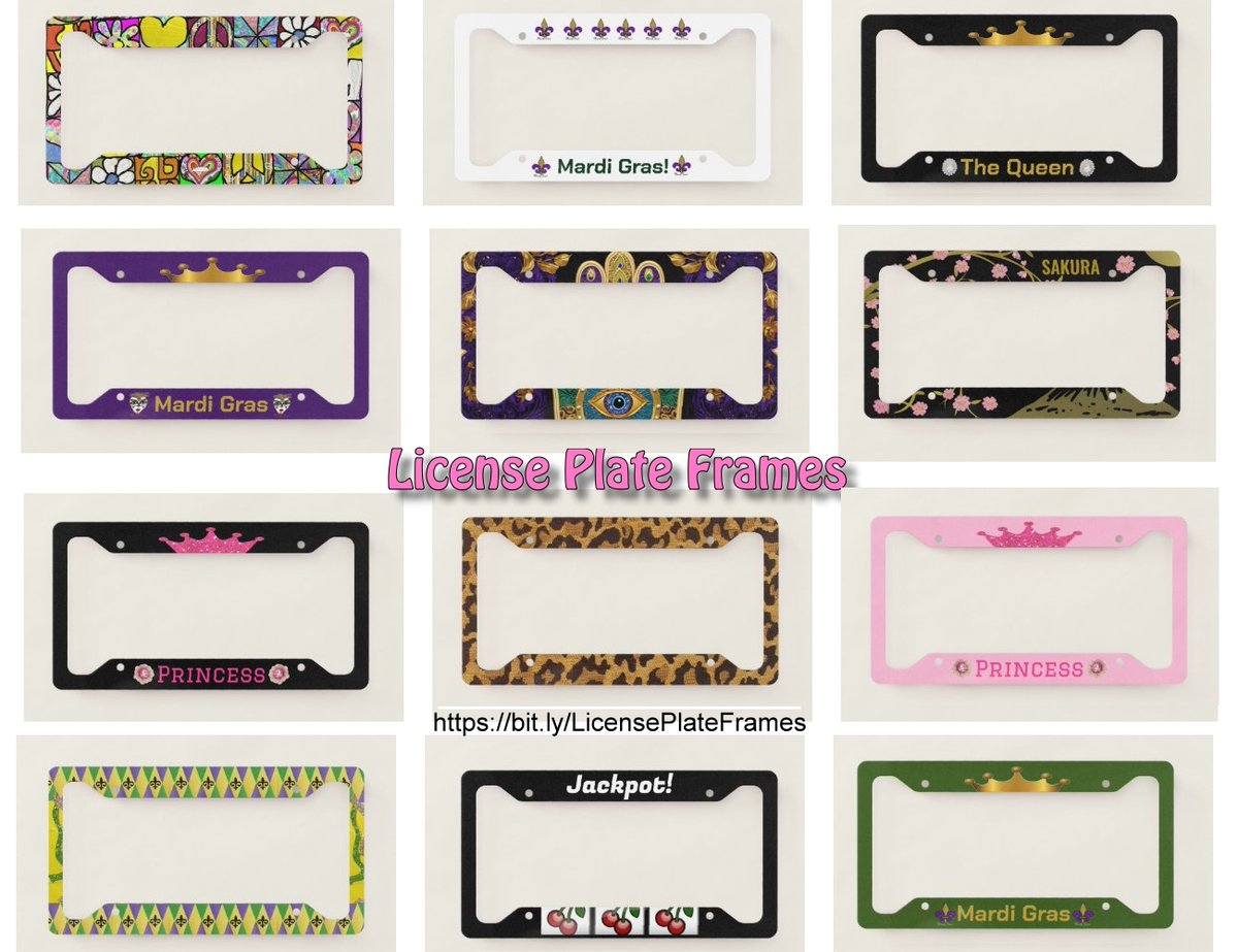 🚗🌸☠️🍒👑🍒☠️🌸🚗 A license plate frame is an inexpensive, yet noticeable accessory that showcases your individuality. #LicensePlate Frame Holders #automotive #accessories #shoppingonline #giftideas #gifts #onlineshopping #shoponline #SmallBusiness bit.ly/LicensePlateFr…