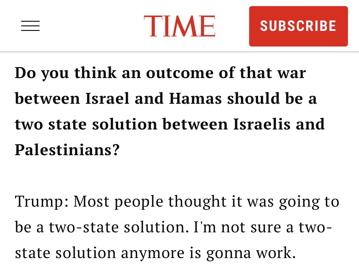 Trump is right. A two-state solution would NOT work. 

Why create a state that will automatically be sanctioned as a sponsor of terrorism?