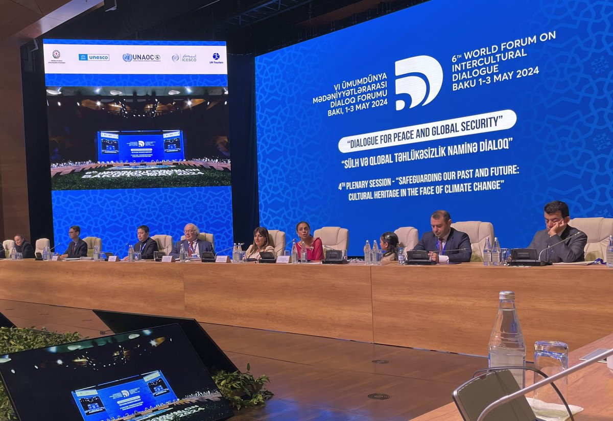In Baku <a href="/bakuprocess_az/">BAKU PROCESS</a>, at a panel on “Safeguarding our past and future: Cultural heritage in the face of #climatechange,” <a href="/NupurTron/">Nupur Tron</a> highlighted the importance of restoration, preservation and protection. <a href="/helaskary1975/">Hesham El-Askary</a> <a href="/JopelaAlbino/">Albino Jopela</a> <a href="/COP29_AZ/">COP29 Azerbaijan</a> #WFID6 #Azerbaijan <a href="/VaqifS/">Vaqif Sadıqov</a>