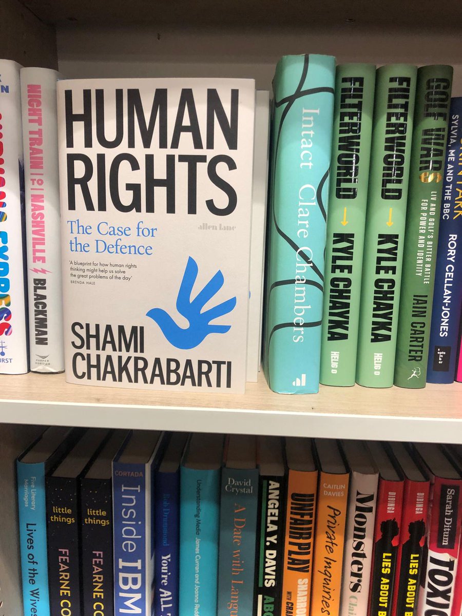 Thank you @Foyles Charing Cross for this fab display of #ShamiChakrabarti Human Rights: The Case for the Defence on it's publication day! #SupportBookshops #CaseForTheDefence