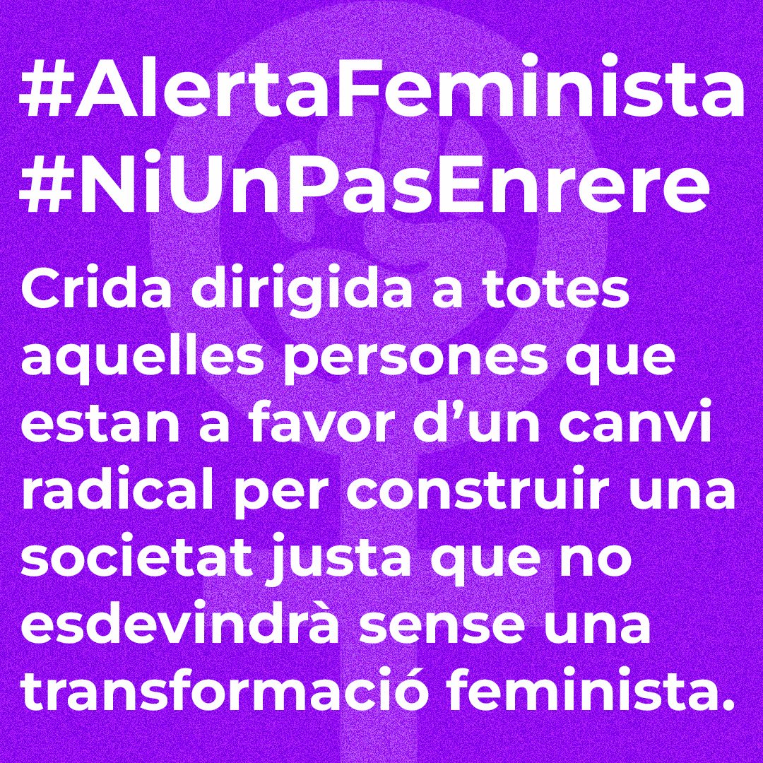📢Recollida de signatures en suport a la crida #AlertaFeminista #NiUnPasEnrere
✍️🏾caladona.org/alerta-feminis…