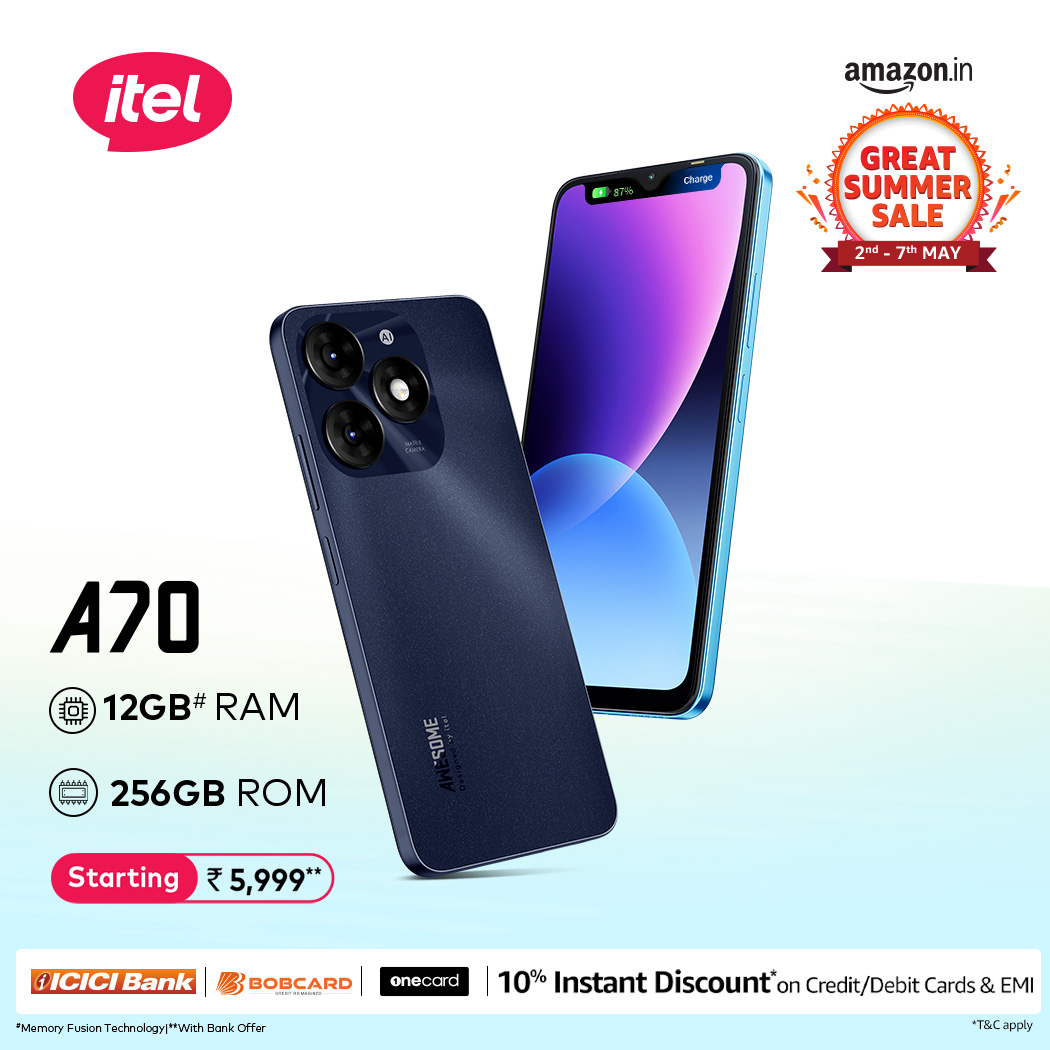 The Amazon Great Summer Sale is here.🙌 This is your chance to get great discounts on top itel smartphones! Get it before you regret it. #SummerSale #itelsmartphones #enjoybetterlife