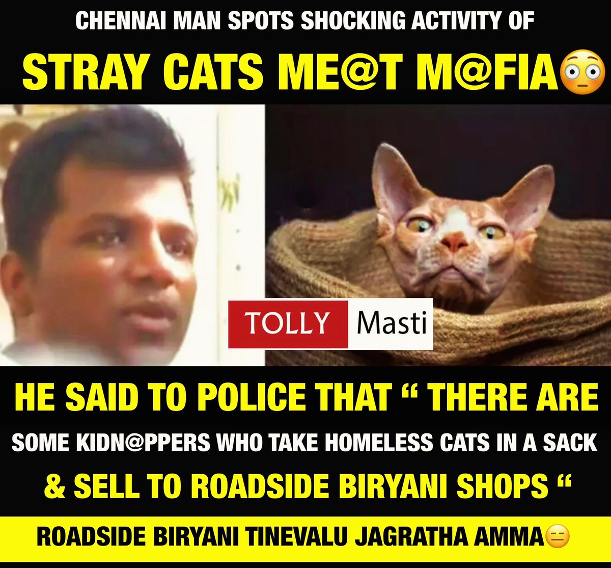 Dear #Chennai people be little careful with street biryani 😬😬 #Biryani #ChennaiSuperKings #Chennai Follow us 👉 @tollymasti