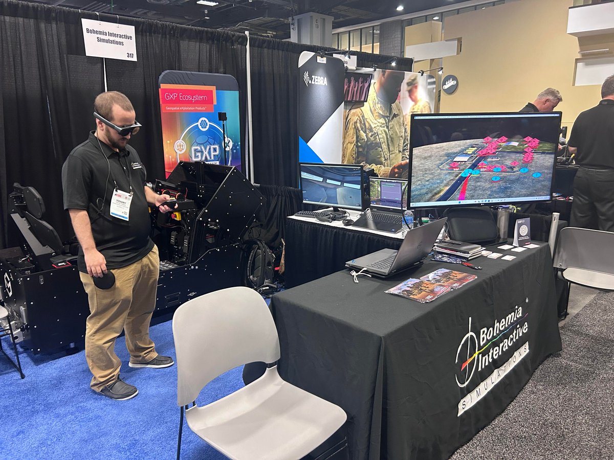 Live update! Today at @ModernDayMarine, BISim proudly presents our 'Virtual Sandtable', developed in collaboration with our partners at @magicleap, an example of the adaptability and swift deployment capabilities of VBS support of readiness. #DefenseTech #tomorrowsReadinessToday