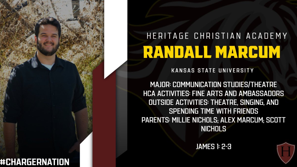 During the month leading up to graduation we are highlighting the senior class of HCA.  Feel free to comment with words of encouragement, advice and congratulations.
Next up is RANDALL MARCUM!!