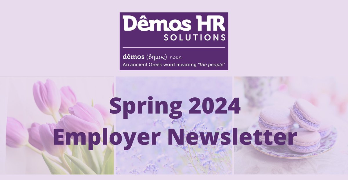 The Dêmos HR Solutions #spring newsletter is out! Wow what a start it’s been to 2024 for #employerlegislation, and with many more changes expected to take place throughout the year, you’ll want to have a read.  So, grab a brew and click below!

ow.ly/vOZC50RuG25 

#HRadvice