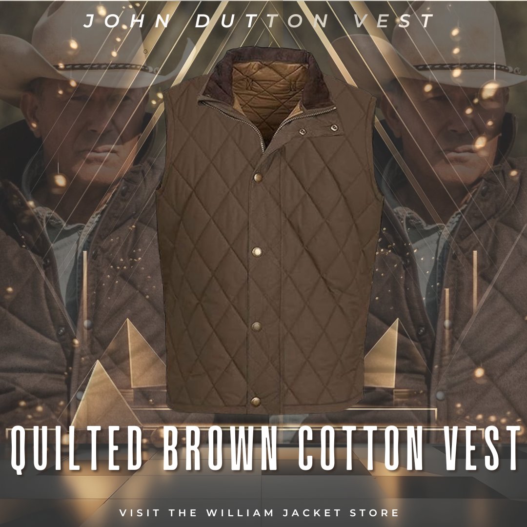 Dutton's Signature Look:  Replicate John Dutton's timeless style with a brown quilted cotton vest. 
Get Order Now!👇
tinyurl.com/33k68dm6
#YellowstoneBoss #FallStyle #MensClothing #GetTheLook
