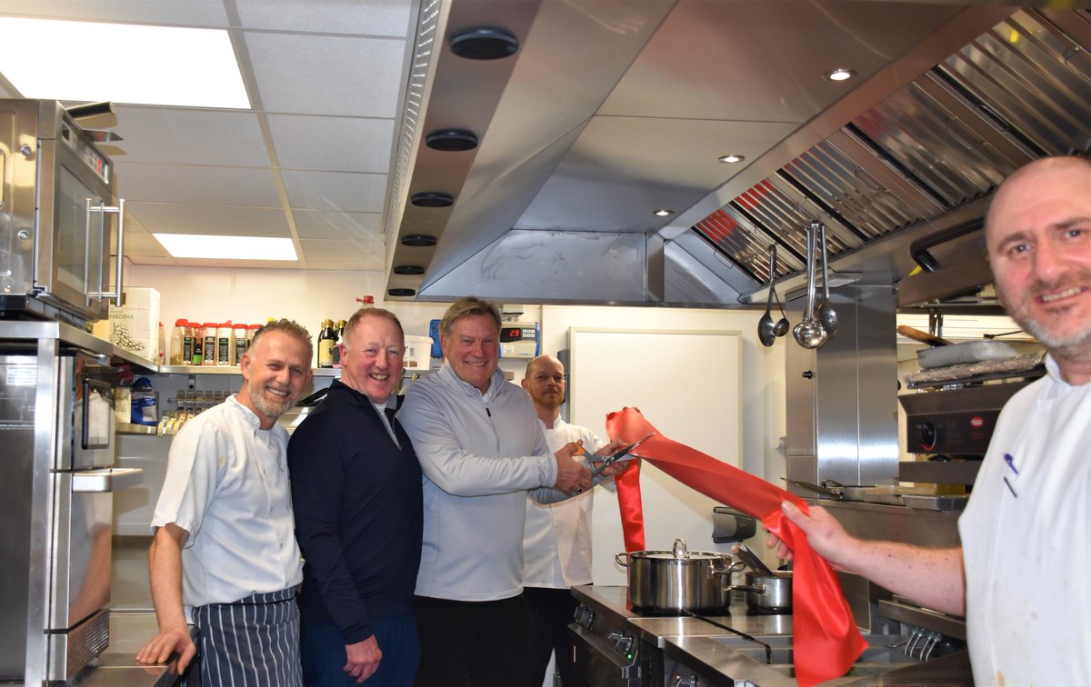 Glenn Hoddle has opened Northamptonshire County Golf Club's £200,000 refurbished kitchen, which will ensure the continued production of high-quality catering that is more environmentally friendly whilst improving the work-space for kitchen staff