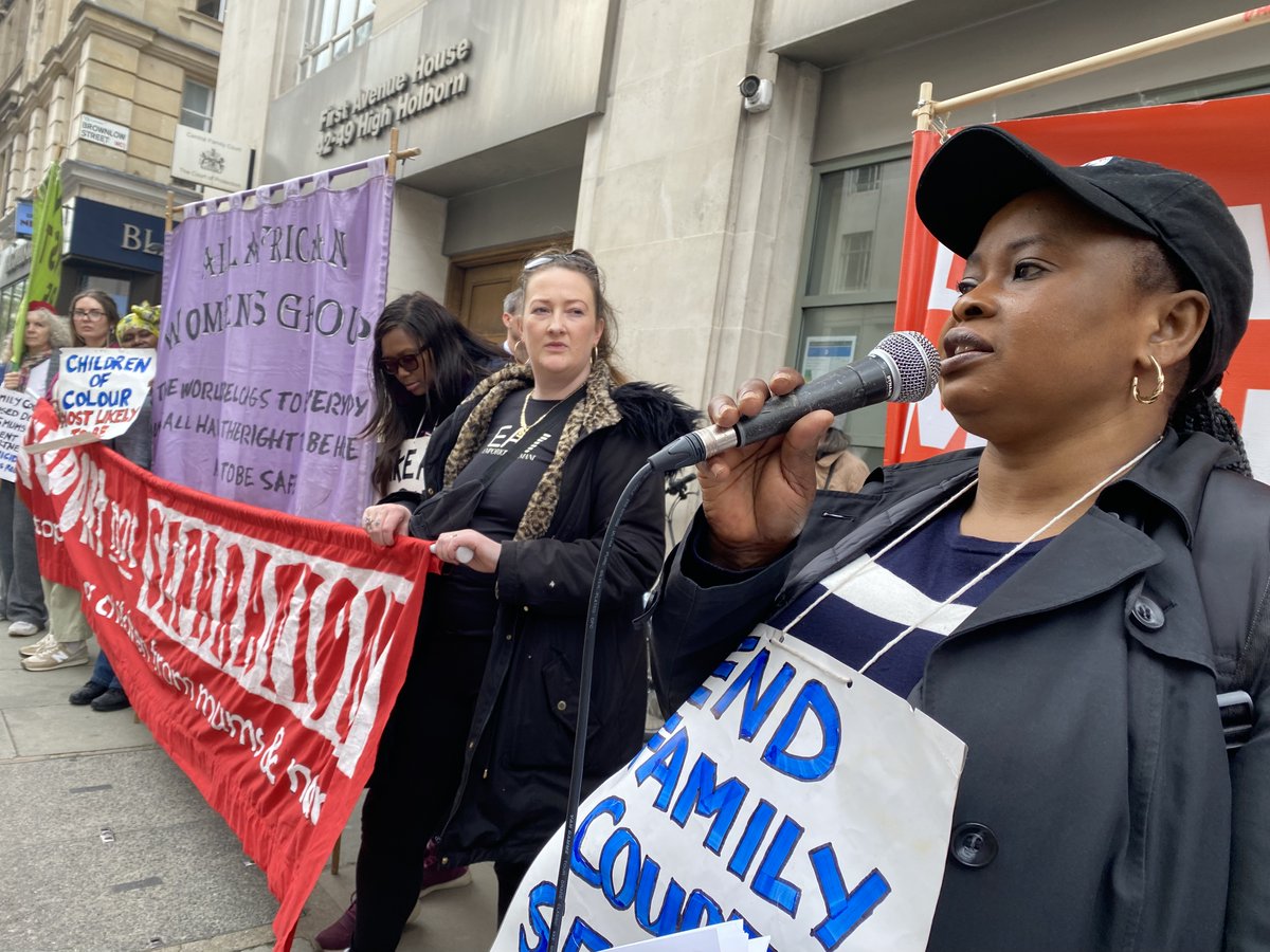 We spoke at @NotSeparation monthly picket outside London family court about how our children are interrogated by teachers at school & if they speak about their problems then this info is used to take them away from us, their mothers! Mothers are children's first protectors.