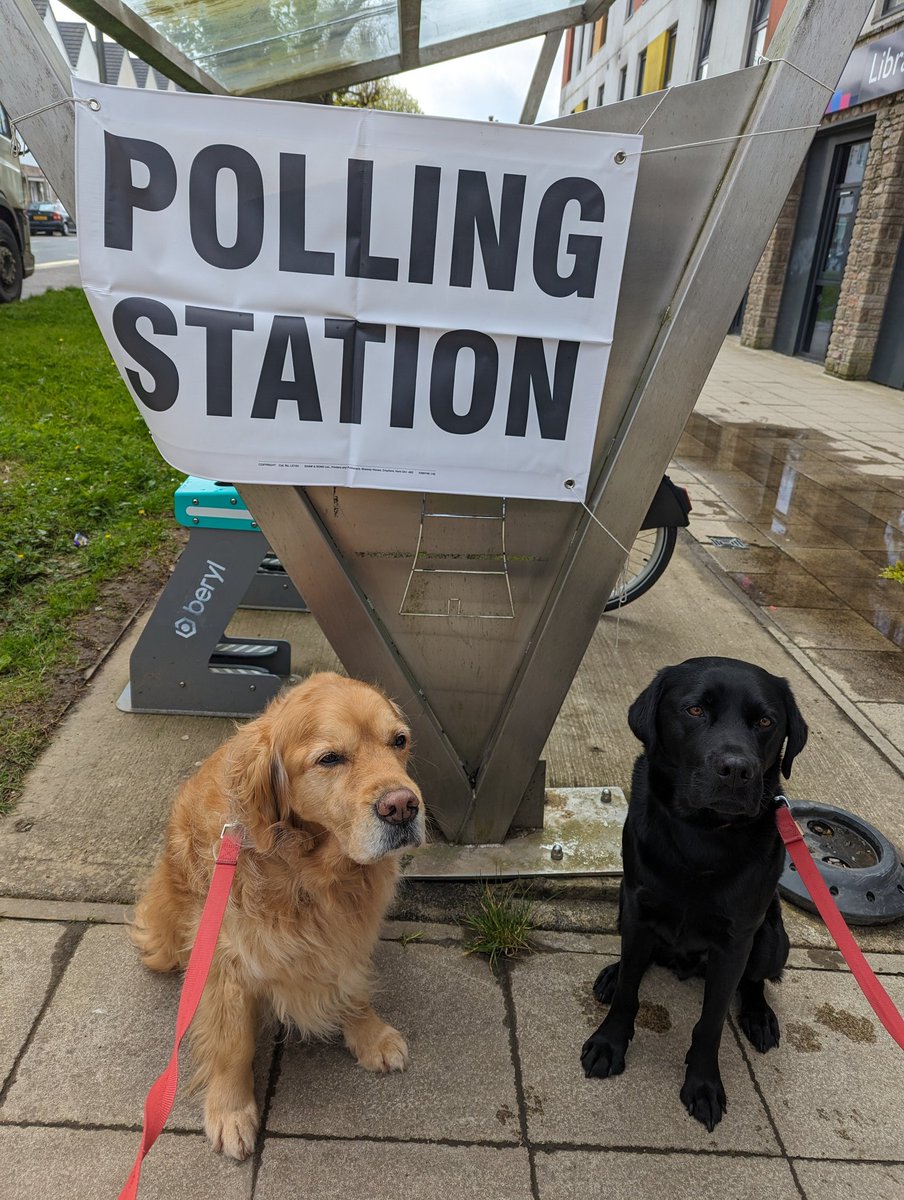 We've taken Mum and Dad to vote again 🗳️ #dogsatpollingstations