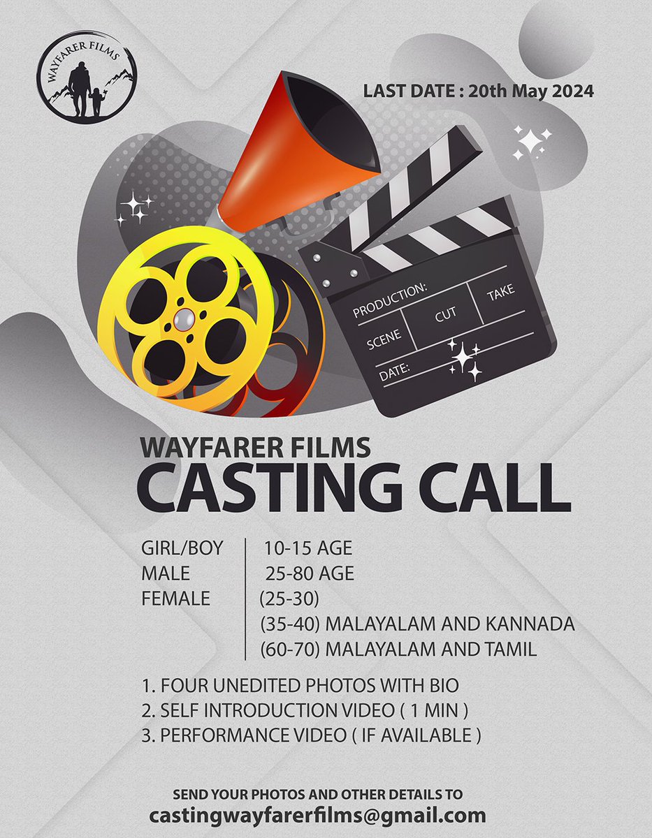Casting Call !! 📢

#WayfarerFilms