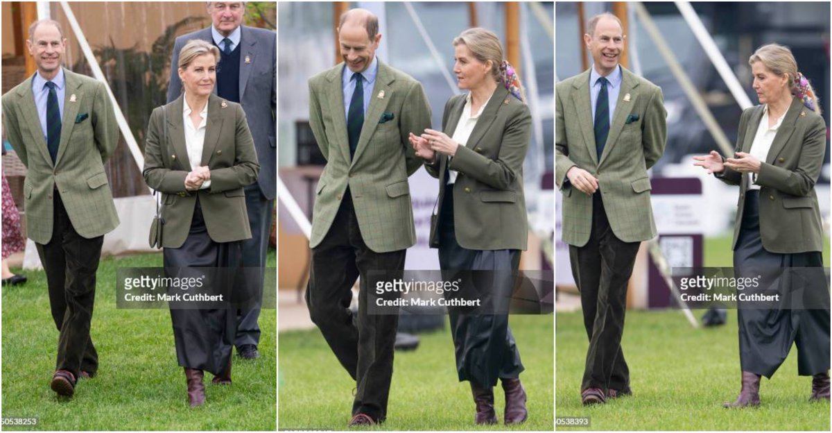 Prince Edward, Duke of Edinburgh and Sophie, Duchess of Edinburgh attend day 2 of the Royal Windsor Horse Show at Windsor Castle on May 2, 2024 in Windsor, England. (Photo by Mark Cuthbert/UK Press via Getty Images)