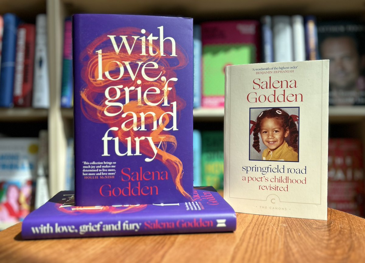Happy publication day to @salenagodden whose stunning new collection WITH LOVE, GRIEF & FURY is released today alongside the paperback edition of her memoir SPRINGFIELD ROAD. Cannot wait for our event with Salena at @anthonyburgess this coming Tuesday! Details and tickets below…