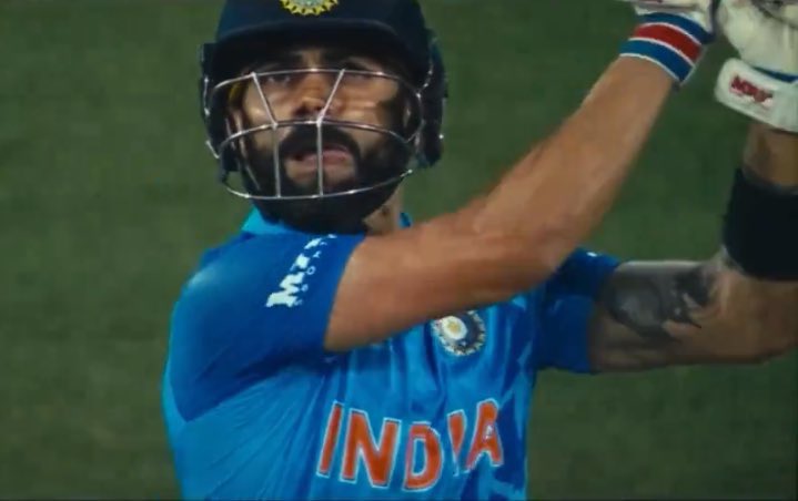 Virat Kohli's shot of the century featured in the ICC 2024 T20 World Cup anthem. 🏆