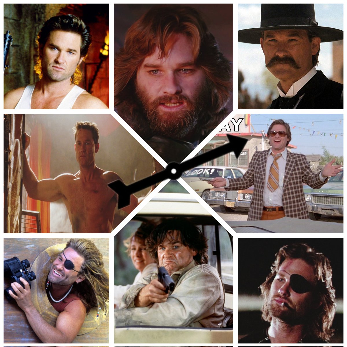 Gm! Time to spin the wheel and see which Kurt Russell I am today