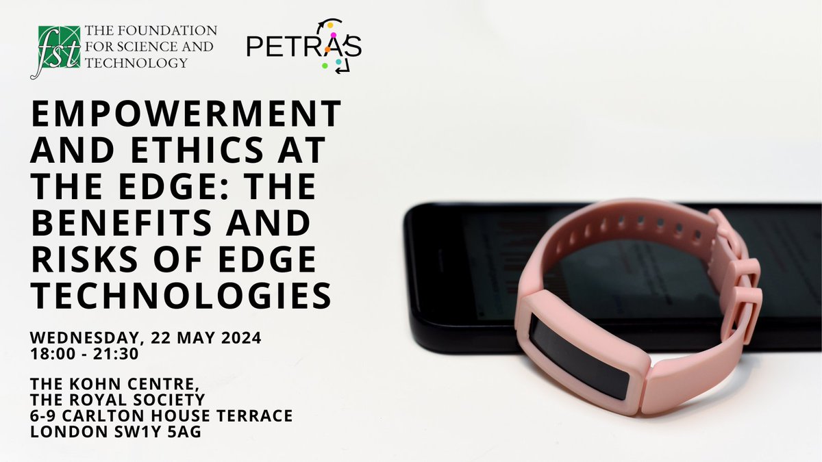 📢We are delighted to invite you to our latest event in association with @FoundSciTech exploring how technologies at the edge can revolutionise citizens’ experiences, while ensuring ethics and security remain at the forefront. 🛡️ 🖊️Register now: foundation.org.uk/Events/2024/Em…
