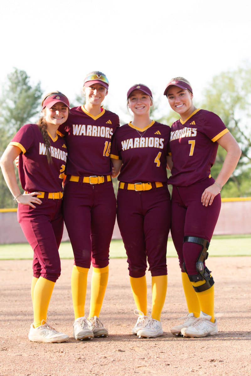 Come celebrate our 4 sensational seniors today at 5 PM. @schmittz24 @natalie_susa @SiennaTepley @bwise2024 After our senior night ceremony, watch, the Warriors take on a very tough Massillon Perry team. It’s going to be a packed house!! #WJSoftball #LetsBeLegendary