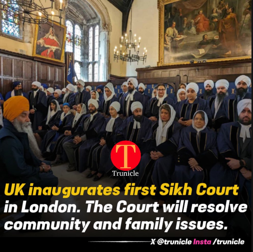 UK inaugurates first Sikh Court in London. The Court will resolve community and family issues.