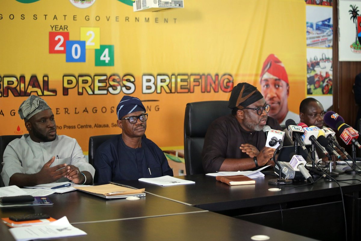 2024 Ministerial Press Briefing: Ministry of Economic Planning & Budget Addresses the Press

@jidesanwoolu @drobafemihamzat @gbenga_omo @gboyegaakosile @Mr_JAGs @BSaluHundeyin @LagosHOS 
#MinisterialPressBriefing2024 
#LASG #AGreaterLagosRising