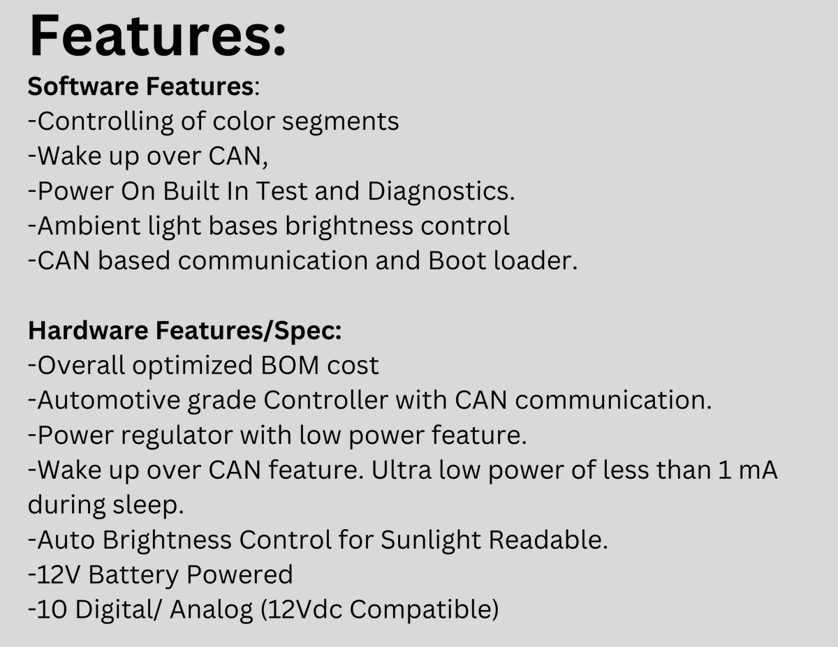 SlokiTechTeam's tweet image. Look at our Rectangular Model Instrument Cluster for your 2/3 wheeler Electric vehicle.

Best in the Market with the right features incorporated, filling the needs of an Ideal Instrument Cluster.
Let&apos;s Connect and Discuss how we can support you with our best Production Timeline!