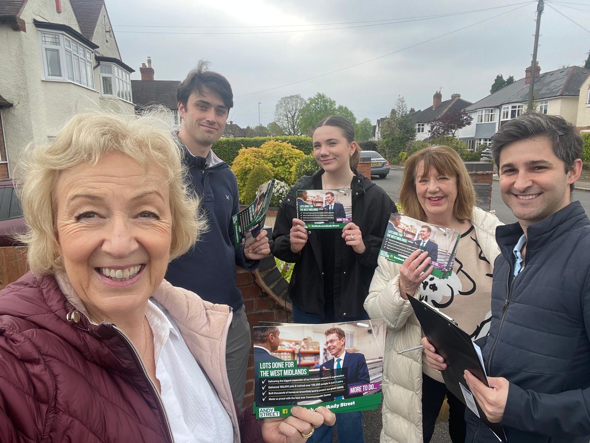 In sunny Sutton Coldfield supporting @andy4wm for #WestMidlandsMayor. Make sure you vote before 10pm this evening, and don't forget your ID!