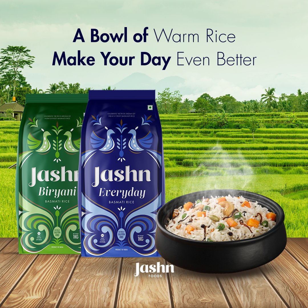 Enjoy hot and steamy rice dish, comforting your soul to glide through the day on a happy note! When the tummy is full, everything looks bright and sunny!
.
.
#ChaloJashnBanateHai #JashnFoods #TheFinestBasmatiRice #BasmatiRice #Biryani #BiryaniLovers #JashnBiryani #EverydayRice