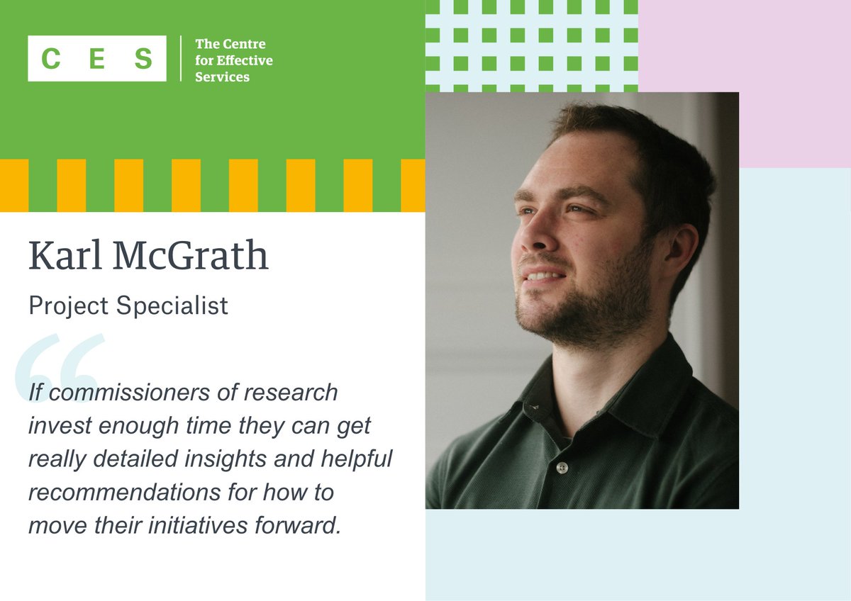 🙋‍♂️Meet the CES team! Introducing #research and #evaluation Project Specialist Karl McGrath. Contact us if you need quality research or an evaluation of your service effectiveservices.org/contact linkedin.com/feed/update/ur…